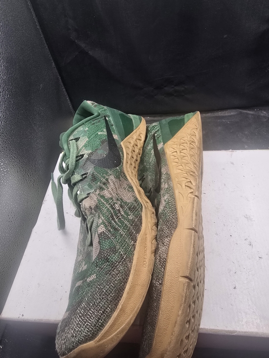 Nike Green Camo Skate Shoes with Black Swoosh